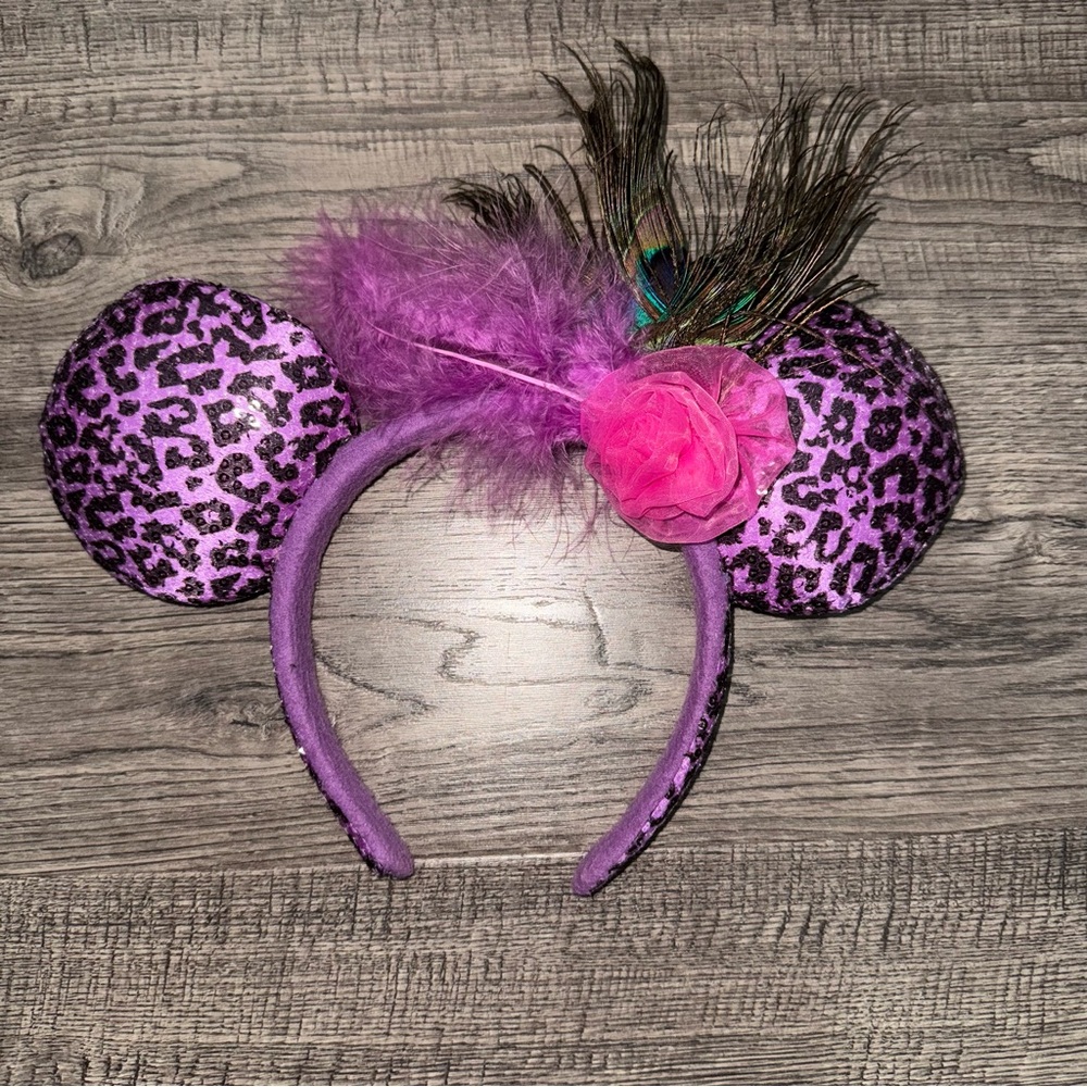 Disney animal kingdom Purple and Pink Minnie Mouse Ears Headband